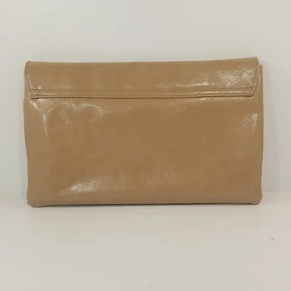 INC Lilly Beige Faux Leather Gold Chain Clutch Shoulder Bag - Picture 4 of 13